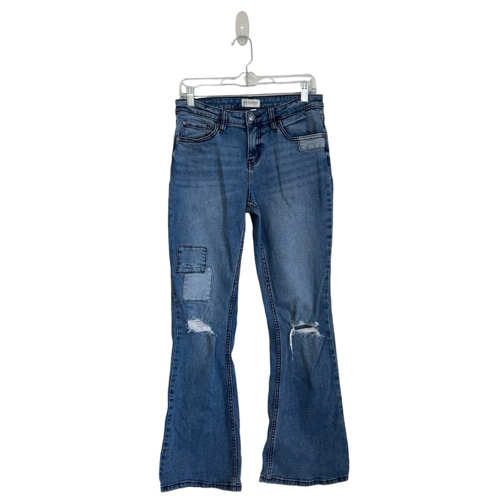 Shyanne Size 30 Distressed Patches Flare Cotton Blend Western Style Jeans‎